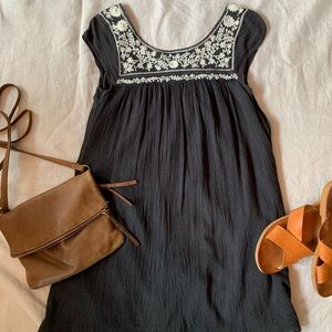 Flowy lined dress, size xs, navy blue